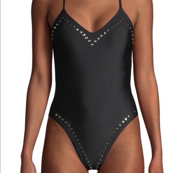 Juicy Couture Other - JUICY COUTURE Nailhead Black one piece swimsuit